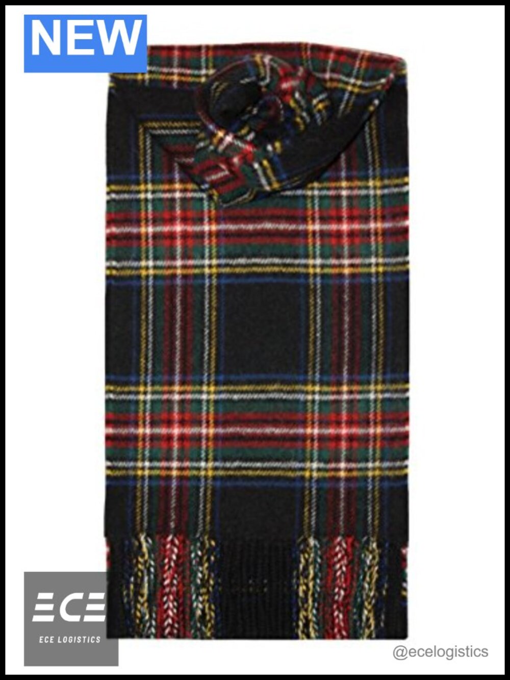 Lambswool Tartan Scarf Made in Scotland Lightweight One Size